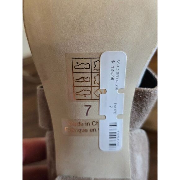 Jeffrey Cambell Bryndis Gladiator Sandal Genuine Suede Lace Up Taupe Sz 7 - Picture 9 of 9